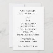 ピンクエレガントリボンがん認識度イベント 招待状 (裏面)