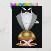 ピンクエレガントリボンがん認識度イベント 招待状 (正面/裏面)