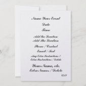 ピンクエレガントリボンがん認識度イベント 招待状 (裏面)