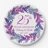 ピンクエレガントリース25周年記念パーティー ペーパープレート (正面)