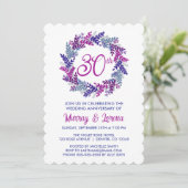 ピンクエレガントリース30結婚周年 招待状 (スタンド正面)