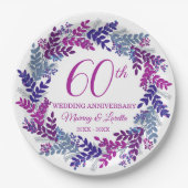 ピンクエレガントリース60周年記念パーティー ペーパープレート (正面)