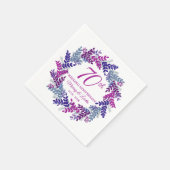 ピンクエレガントリース70周年記念パーティーナプキンス スタンダードカクテルナプキン (角)