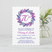 ピンクエレガントリース70結婚周年 招待状 (スタンド正面)