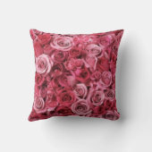 ピンクエレガントレッドローズブーケ装飾用クッション クッション (裏面)