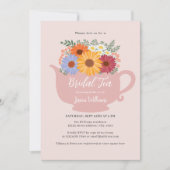 ピンクエレガントレディースブライダルティーブライダルシャワー 招待状 (正面)