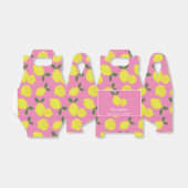 ピンクエレガントレモンパーティーのオファーボックス フェイバーボックス (折り畳みなし)