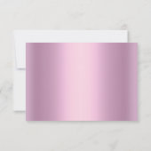 ピンクエレガントレースすべての行事RSVP 出欠カード (裏面)