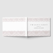 ピンクエレガントレース21歳の誕生日パーティー ゲストブック (全面)