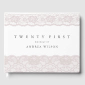 ピンクエレガントレース21歳の誕生日パーティー ゲストブック (正面)