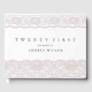 ピンクエレガントレース21歳の誕生日パーティー ゲストブック