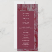ピンクエレガントロマンチックフローラ結婚式 プログラム (正面)