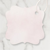 ピンクエレガントローズウォーターカラーフローラ結婚ズ フェイバータグ (裏面)