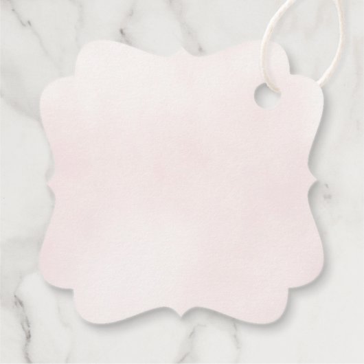 ピンクエレガントローズウォーターカラーフローラ結婚ズ フェイバータグ (裏面)