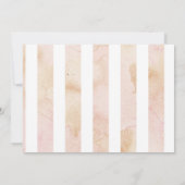 ピンクエレガントローズウォーターカラーベビー献身 招待状 (裏面)