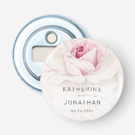 ピンクエレガントローズウォーターフローラスクリプ結婚ト 栓抜き