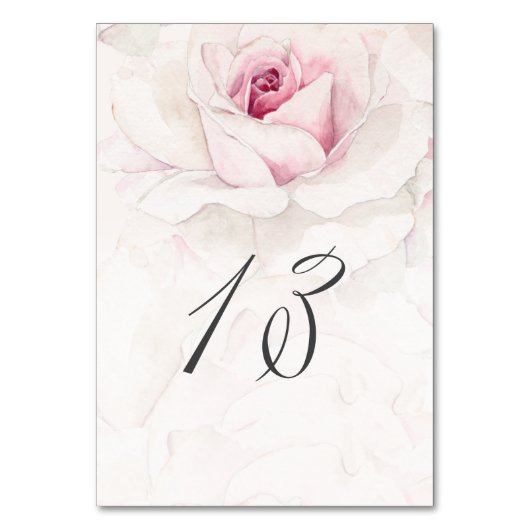 ピンクエレガントローズウォーターフローラNo13結婚s テーブルナンバー (正面)