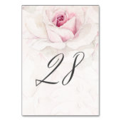 ピンクエレガントローズウォーターフローラNo28結婚s テーブルナンバー (裏面)