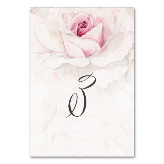 ピンクエレガントローズウォーターフローラNo 3結婚s テーブルナンバー (正面)