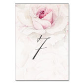 ピンクエレガントローズウォーター色フローラNo 7結婚s テーブルナンバー (裏面)