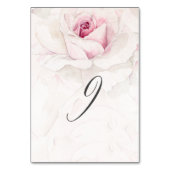 ピンクエレガントローズウォーター色フローラNo 9 結婚's テーブルナンバー (裏面)