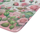 ピンクエレガントローズガーデン カッティングボード (角)