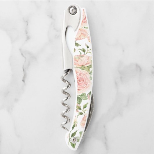 ピンクエレガントローズガーデン ソムリエナイフ (正面)