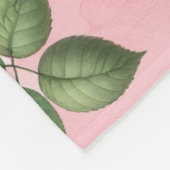 ピンクエレガントローズガーデン フリースブランケット (角)