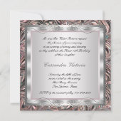 ピンクエレガントローズキンセアニェラ 招待状 (裏面)