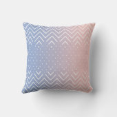 ピンクエレガントローズクォーツブルーパステルシェブロン名 クッション (裏面)