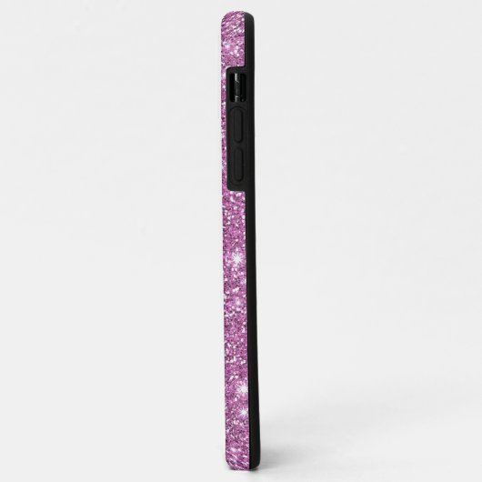 ピンクエレガントローズグラマーフェイクグリッター Case-Mate iPhoneケース (裏面/左)