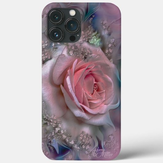 ピンクエレガントローズケースメイトiPhoneケース Case-Mate iPhoneケース (裏面)