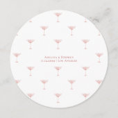 ピンクエレガントローズシャンパンタワースクリプ結婚ト メニュー (裏面)