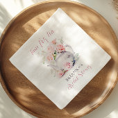 ピンクエレガントローズティーパーティーブライダルシャワー スタンダードカクテルナプキン