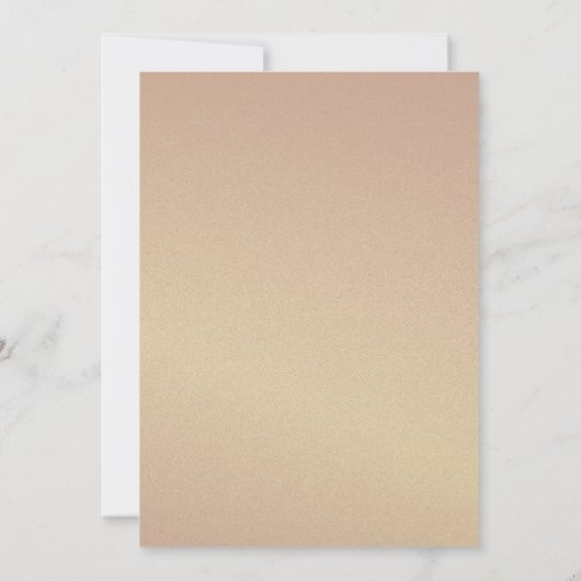 ピンクエレガントローズネイビーブルー金ゴールド結婚式の招待 招待状 (裏面)