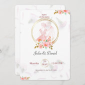 ピンクエレガントローズフローラウォーター絵画カラー (正面/裏面)