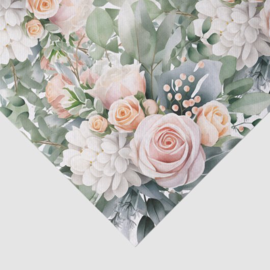 ピンクエレガントローズフローラデクページ紙 薄葉紙 (詳細)