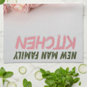 ピンクエレガントローズフローラデザイン布巾 キッチンタオル (折り畳み)