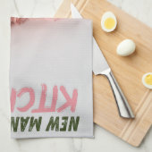 ピンクエレガントローズフローラデザイン布巾 キッチンタオル (四つ折り)