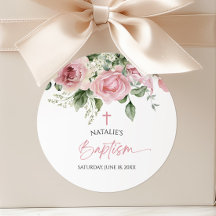 ピンクエレガントローズフローラバプテスマ