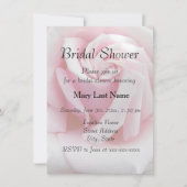 ピンクエレガントローズフローラブライダルシャワー 招待状 (正面)