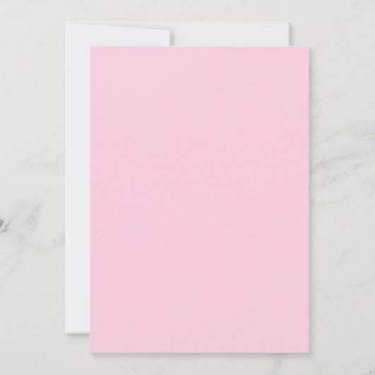 ピンクエレガントローズフローラホワイト40歳の誕生日 招待状 (裏面)