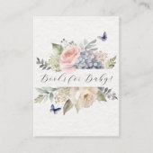 ピンクエレガントローズフローラ蝶ベビー本 エンクロージャーカード (正面)