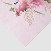 ピンクエレガントローズフローラ金ゴールドブーケ 薄葉紙 (詳細)