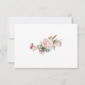 ピンクエレガントローズフローラ サンキューカード (裏面)