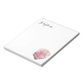 ピンクエレガントローズフローラ |名前の追加 ノートパッド (回転)