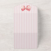 ピンクエレガントローズブライダルシャワーパーティー オールインワン招待状 (外側)