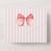 ピンクエレガントローズブライダルシャワーパーティー オールインワン招待状 (裏面)