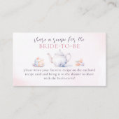 ピンクエレガントローズブライダルシャワー共有Aレシピ エンクロージャーカード (正面)