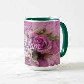 ピンクエレガントローズブーケマグ マグカップ (正面右)